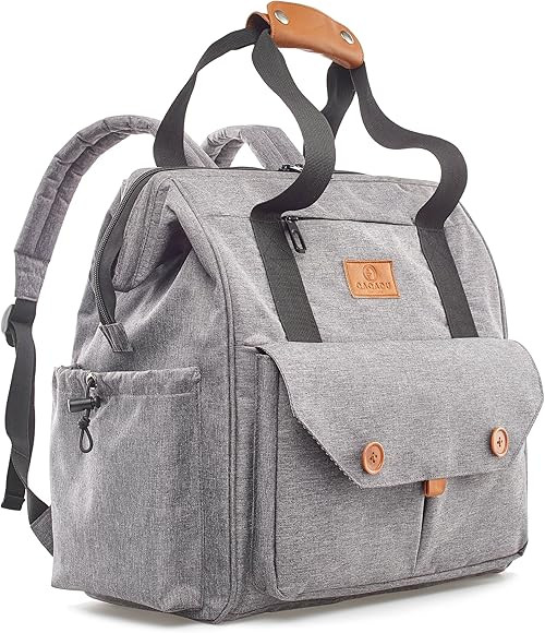 Diaper Bag Backpack - Baby Travel Organizer - Stroller Straps and Changing Pad - Unisex Tote Design for Boys and Girls - 12 Nappy Pockets for Diapers, Wipes and Bottles - Great Gift for Mom & Dad | Amazon (US)