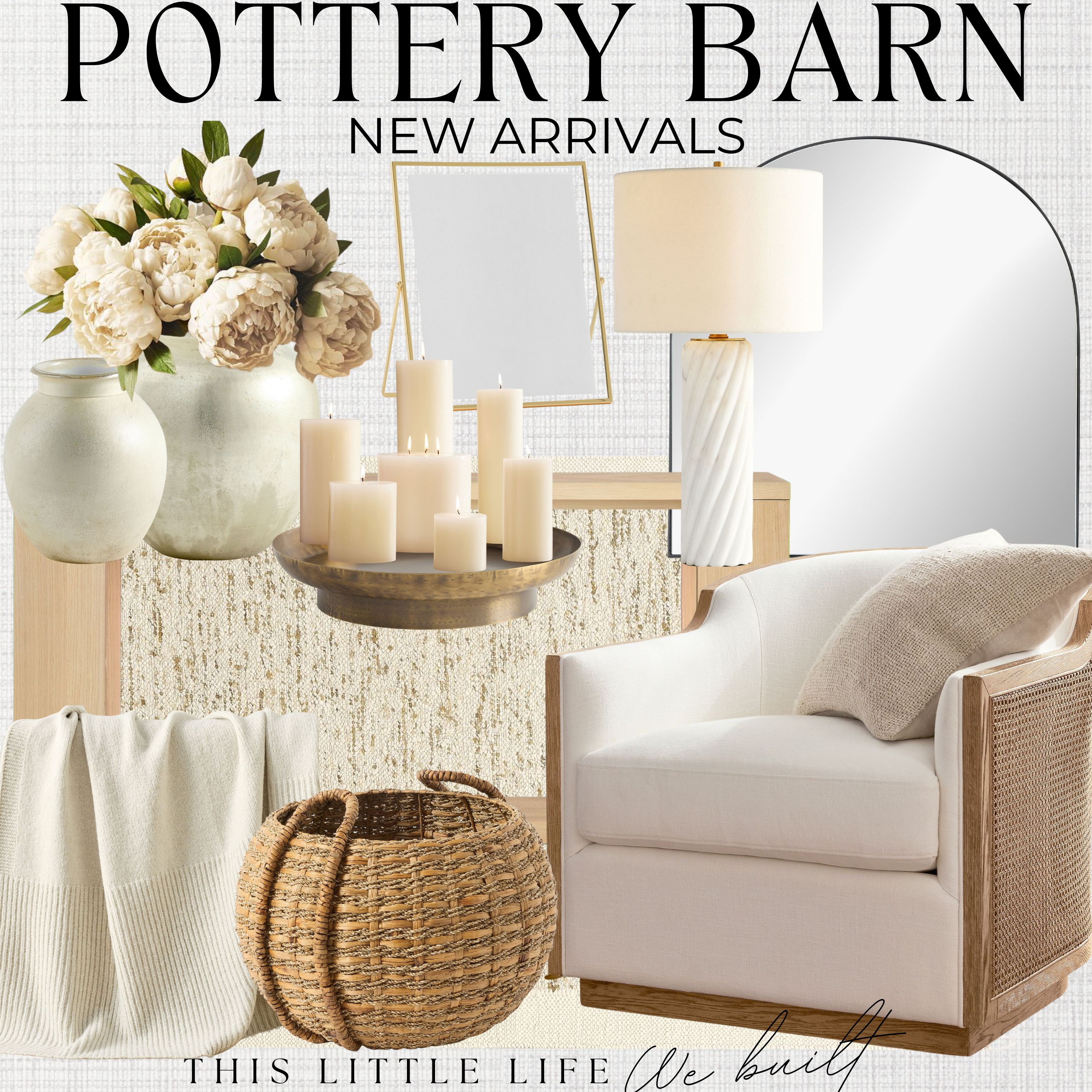New Arrivals from Pottery Barn!
Pottery Barn Home / Pottery Barn Winter / Winter Home / Textured Throw Pillows / Cozy Neutral Blankets / Woven Baskets / Ceramic Vases / Textured Vases / Decorative Trays / Linen Curtains / Minimalist Wall Art / Rattan Accent Chairs / Stoneware Bowls / Neutral Area Rugs / Light Oak Furniture / Organic-Shape Mirrors / Faux Greenery / Faux Florals / Marble Accent Pieces / Soft Wool Rugs / Neutral Furniture / Sculptural Lighting / Earth-Toned Decor / Reclaimed Wood Accents / Subtle Patterned Pillows / Jute Rugs / Handcrafted Pottery / Layered Textures / Clean Lines & Natural Materials / Travertine Decor / Coffee Table Decor / Open Shelving Decor / Bookshelf Decor / Decorative Books / Marble Accents / Neutral Spring / Organic Modern Decor / Brass Candlestick Holders / Marble Decorative Boxes / Linen Accents / Woven Blanket Baskets / Neutral Wallpaper / Scalloped Decor / Neutral Home Furniture / Living Room Furniture / Entryway Furniture / Bedroom Furniture / Linen Sofa / Neutral Accent Chairs / White Oak Coffee Table / Arched Cabinets / Fluted Furniture /  

 #LTKSeasonal #LTKHome