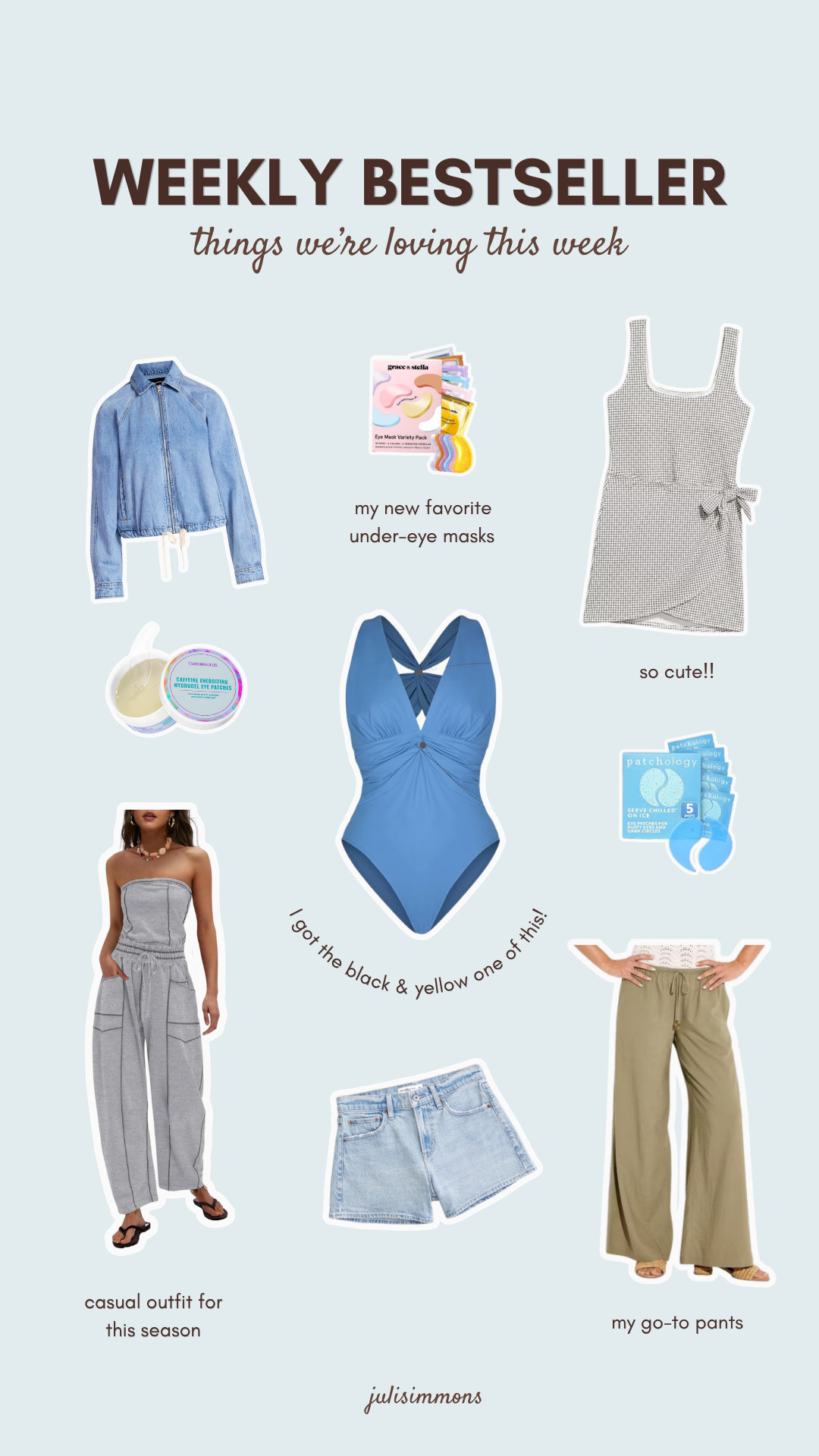 These are the things we're loving this week. Most of them are from my vacation outfits & favorite eye patches

#LTKSwim #LTKBeauty #LTKTravel