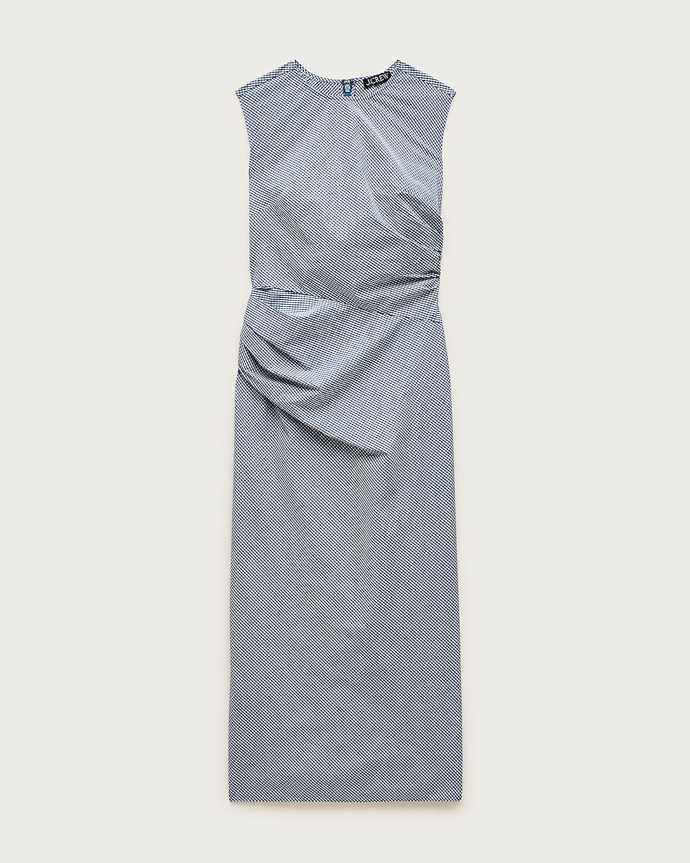 Ruched midi dress in stretch cotton-blend poplin | J. Crew US