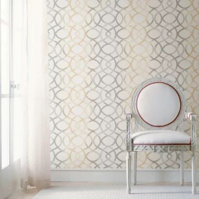 A-Street Prints Twister Trellis Wallpaper in Ginger | Bed Bath & Beyond