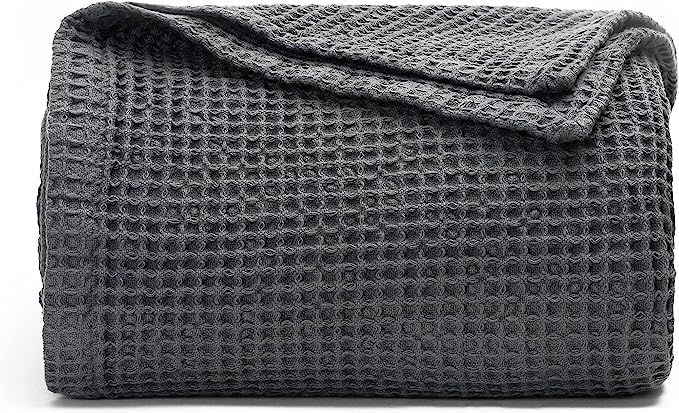 Organic Cotton Waffle Weave Blanket - Soft, Luxurious, Lightweight and Perfect Summer Twin Blanke... | Amazon (US)