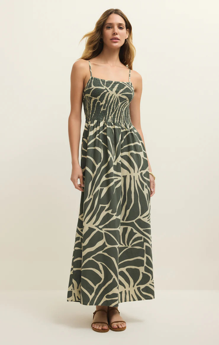 Bayside Tova Palm Linen Maxi Dress | Z Supply