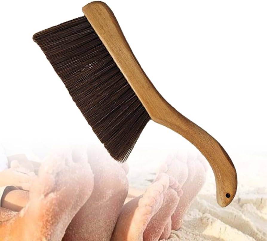 Sand Brush for Beach Feet - Effective Sand Remover with Black Mesh Bag - Essential Beach Accessor... | Amazon (US)