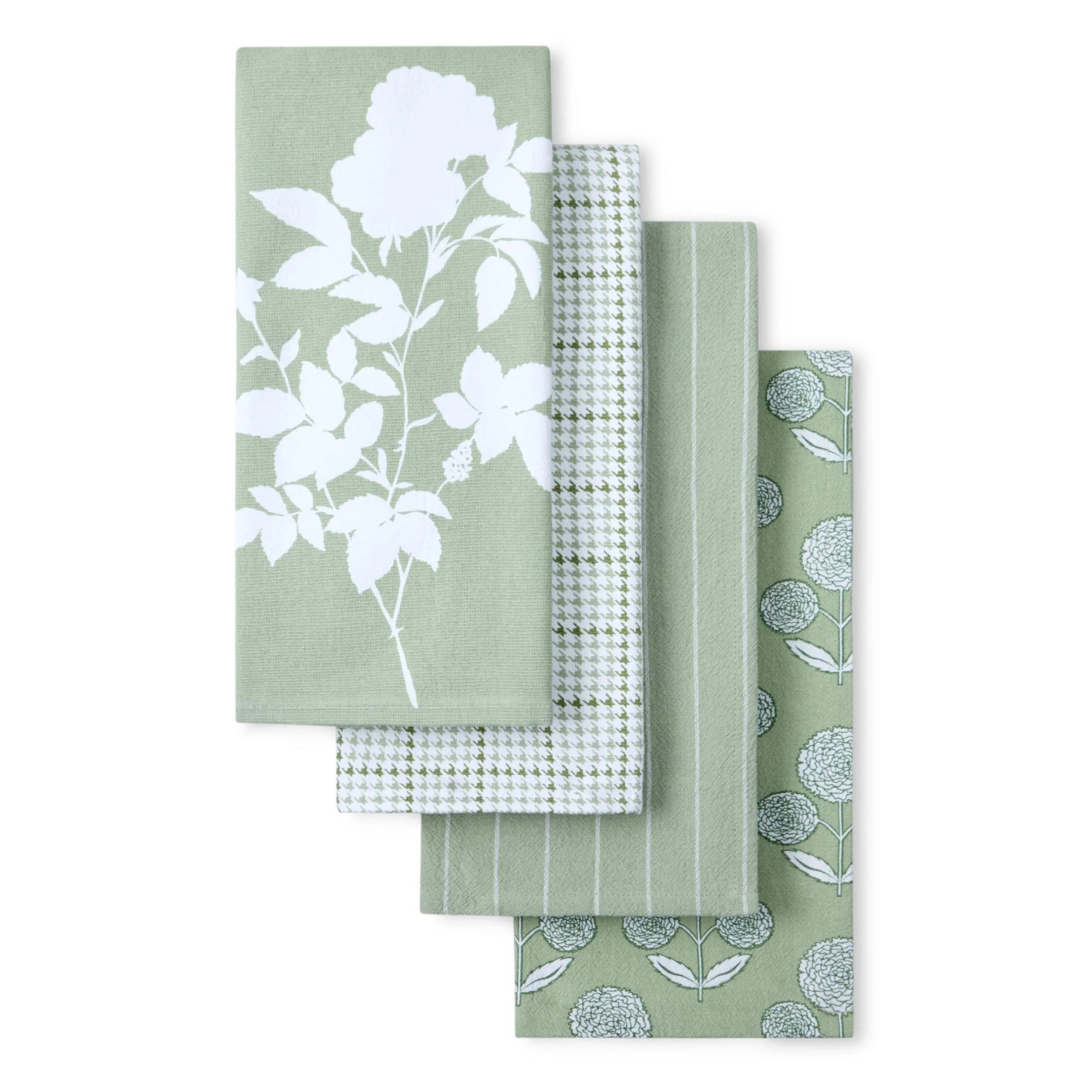 Beautiful 4-Piece Kitchen Towel Set, Green | Walmart (US)