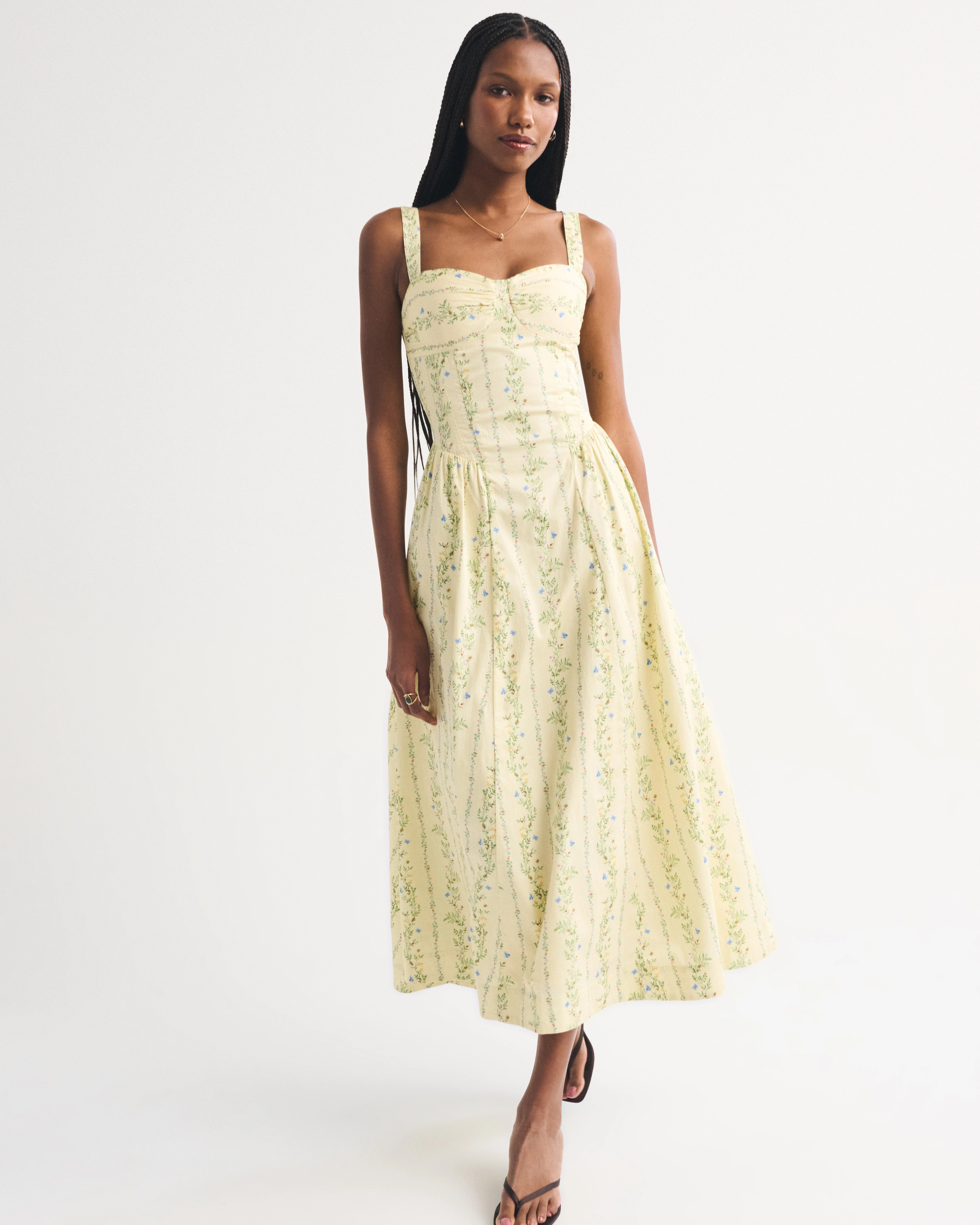 Bra-Free Dipped-Waist Maxi Dress | Abercrombie & Fitch (US)