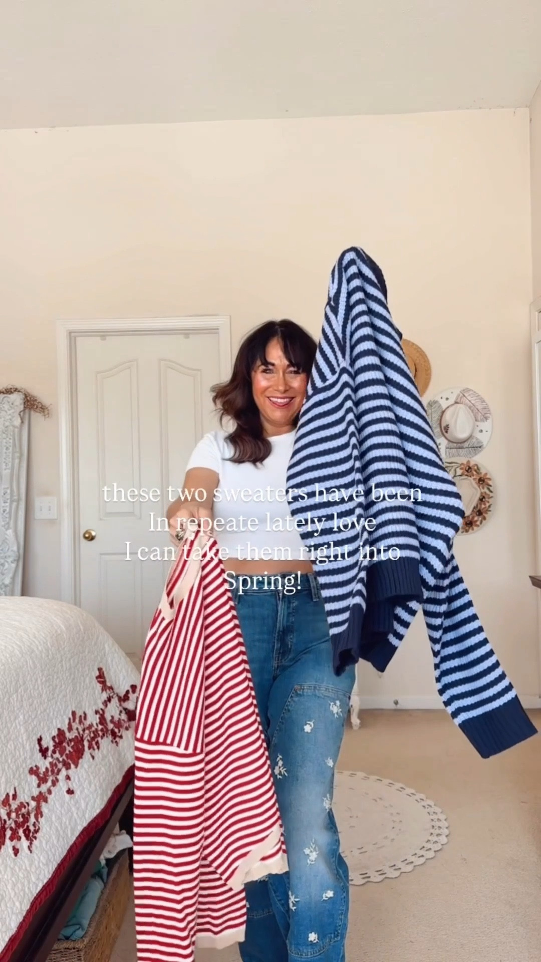 Half zip light weight sweater is perfect to wear now take into spring even summer with a pair of short on a cooler morning or evening!
Jeans run to to size 
Wearing my true size small
Crew neck color block sweater comes in so many fun color prints! 

Spring sweaters// winter to spring fashion 

#LTKOver40 #LTKootd #LTKSaleAlert