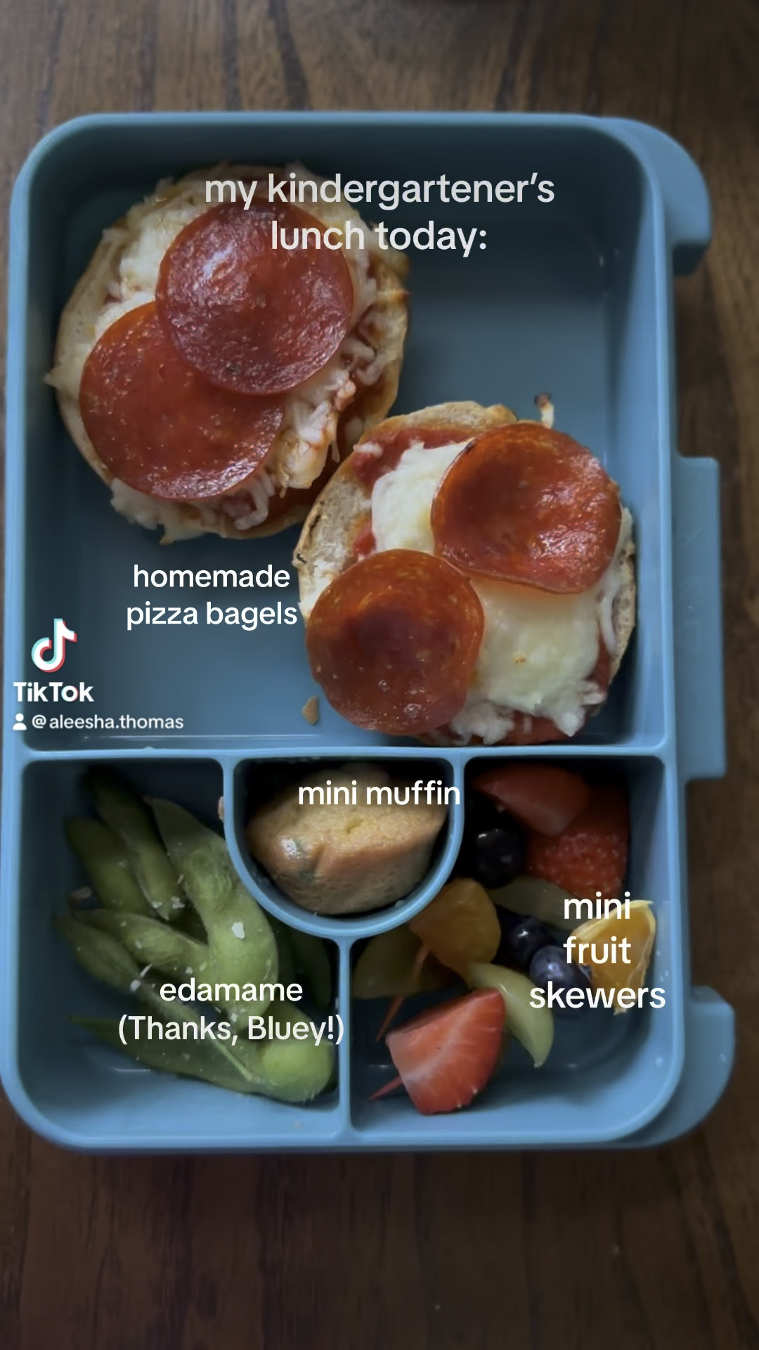 We are one full week into our
school year and I'm already loving seeing what other people pack in their kids lunches. Hoping this gives you some inspiration!
We have a picky-eater with a peanut allergy. Here's what he ate for lunch today:
3 Homemade pizza bagels
Edamame (thanks, Bluey!)
r Mini fruit skewers (that we made together!)
Mini muffin
Tlinked his lunch box and any items we use for lunches over on my Amazon storefront and LTK!
#schoollunchideas #kindergarten #toddlersnacks

#LTKFallSale #LTKBacktoSchool #LTKKids