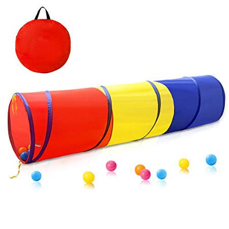 Kids Play Tunnel for Toddlers, 6 Foot Pop Up Crawl Through Tunnel Play Tent for Baby Infant Children | Walmart (US)