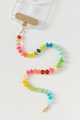 Rainbow Beaded Phone Chain | Anthropologie (US)
