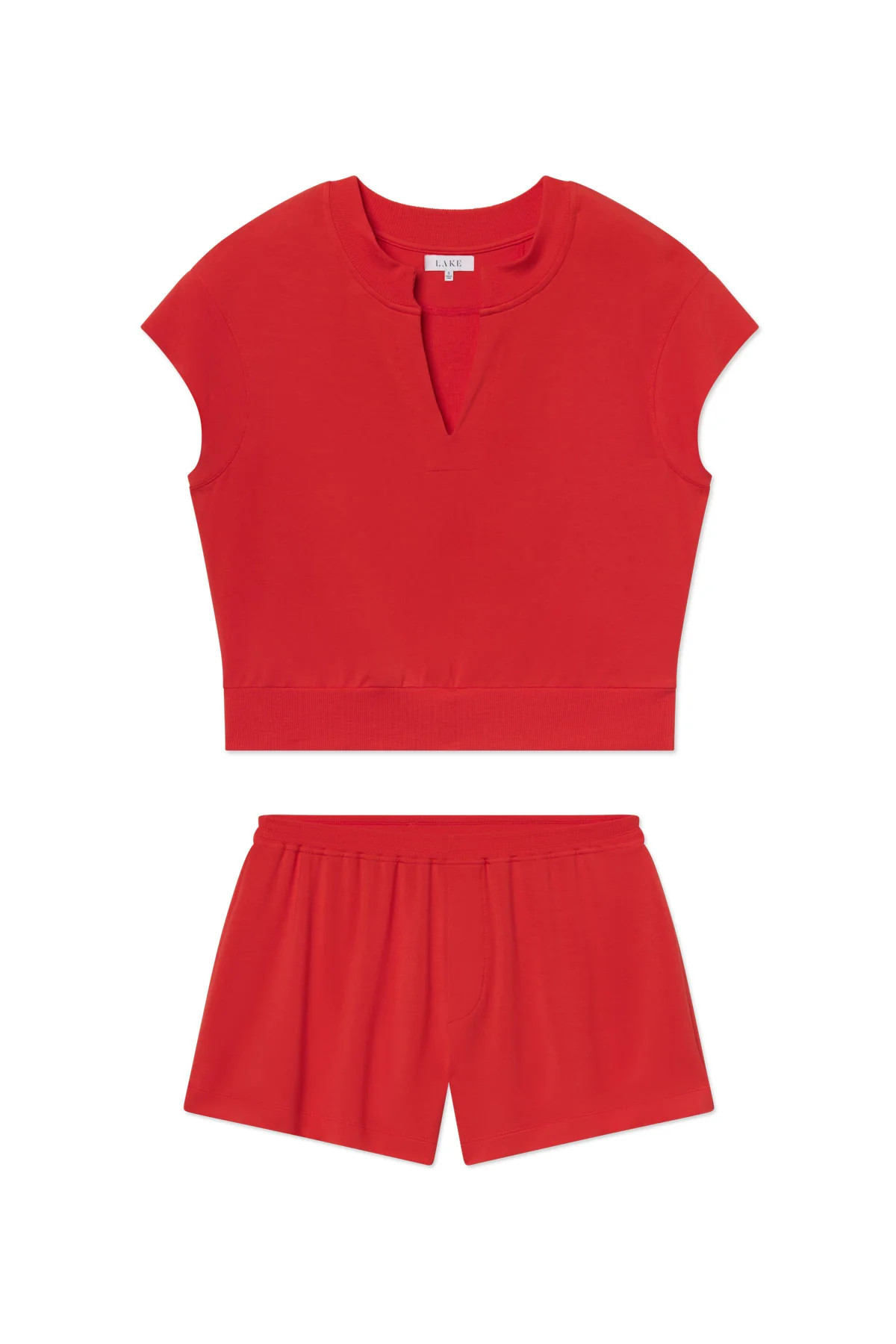 Relax Short Sleeve Shorts Set in Tart | Lake Pajamas