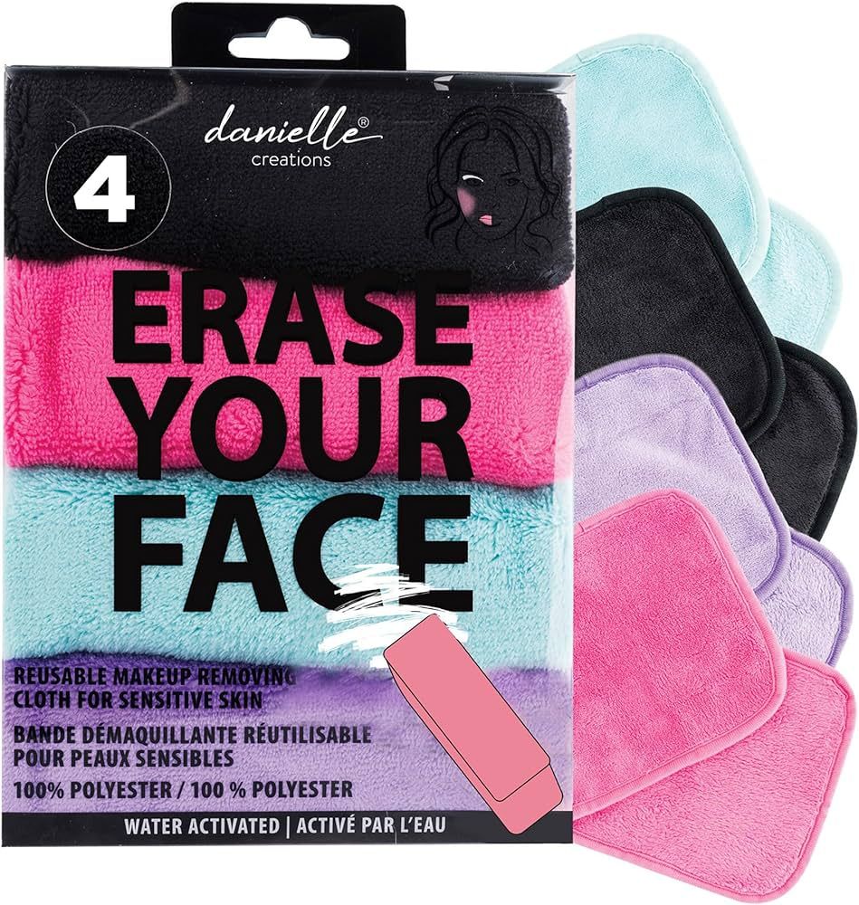 Make-up Removing Cloths 4 Count, Erase Your Face By Danielle Enterprises Enterprises Enterprises | Amazon (US)