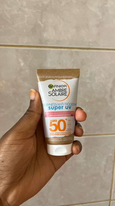 The Garnier ambre solaire anti-dryness SPF 50 is a good sunscreen that leaves no white cast for people with dark skin and especially those with dry skin  

#LTKfindsunder50 #LTKeurope #LTKbeauty