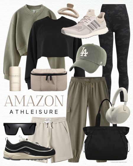 Shop this Amazon athleisure Fall outfit! Travel outfit, Airport aesthetic, Spanx leggings, cargo joggers, cropped sweatshirt, sweat shorts, Lululemon bag look for less, Nike Air Max 97 sneakers, Adidas Ultraboost, Calpak Luka belt bag look for less and more! 

Follow my shop @thehouseofsequins on the @shop.LTK app to shop this post and get my exclusive app-only content!

#liketkit 
@shop.ltk
https://liketk.it/4izXF

#LTKstyletip #LTKtravel #LTKSeasonal