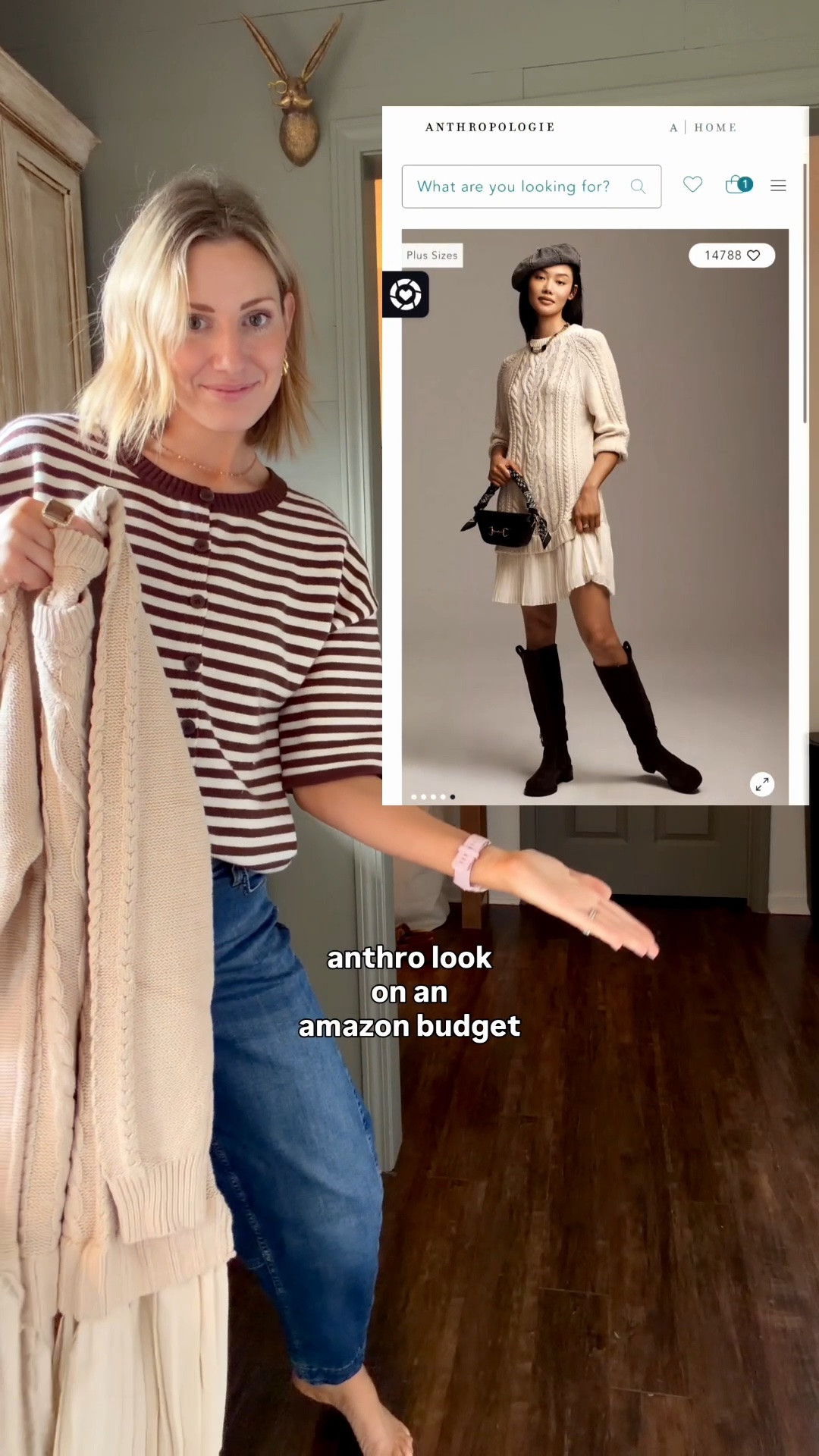 wearing a medium in this dress 💕

looking like Anthro, but the price tag says otherwise 🤭
🍁✨🍂

Amazon style
Pleat dress
Sweater dress
Outfit inspiration
Mom style
East outfit inspo

#LTKSeasonal #LTKgrwm #LTKootd