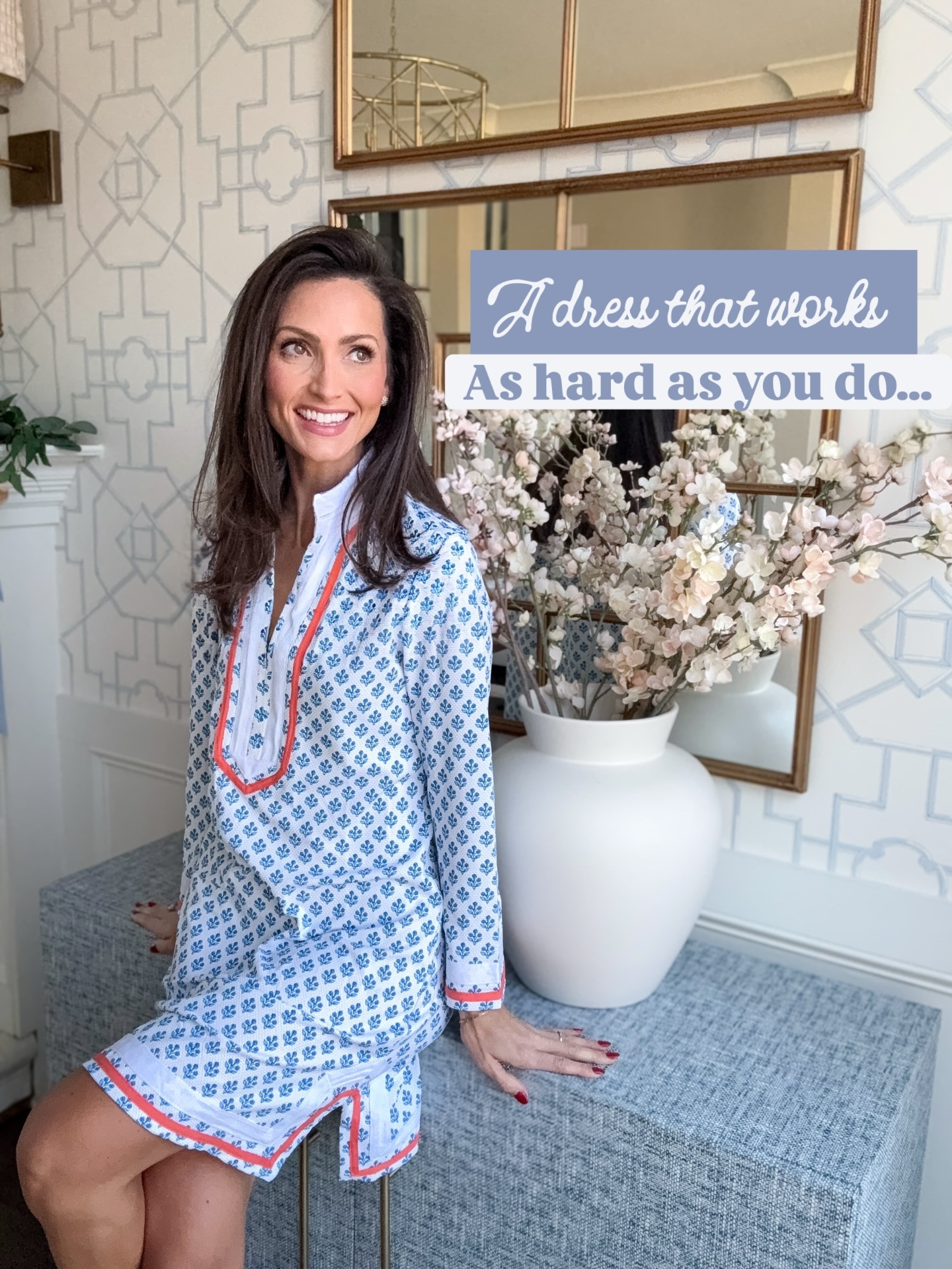 🤍Because your closet should work as hard as you do ! 

✨Comment LINKS for details on the best transition to spring anytime dress ☺️✨

This material makes for the perfect throw and go dress that will make you look so put together even when you are running from event to event ! 

#grandmillennial #southerstyle #momuniform #resortstyle