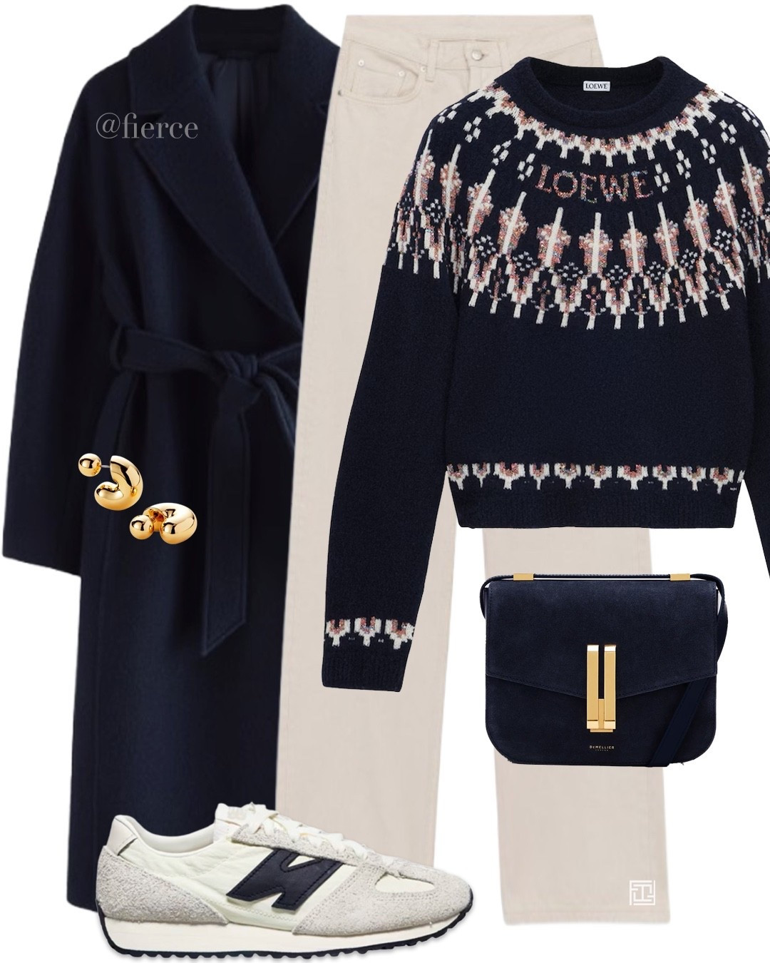 Navy fair isle jumper beige jeans beige new balance 401 navy suede bag casual comfy look weekend Christmas jumper 

#LTKwinter #LTKeurope #LTKuk