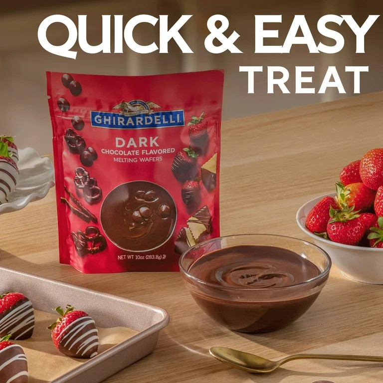 GHIRARDELLI Dark Chocolate Flavored Melting Wafers, 10 oz Bag | Walmart (US)