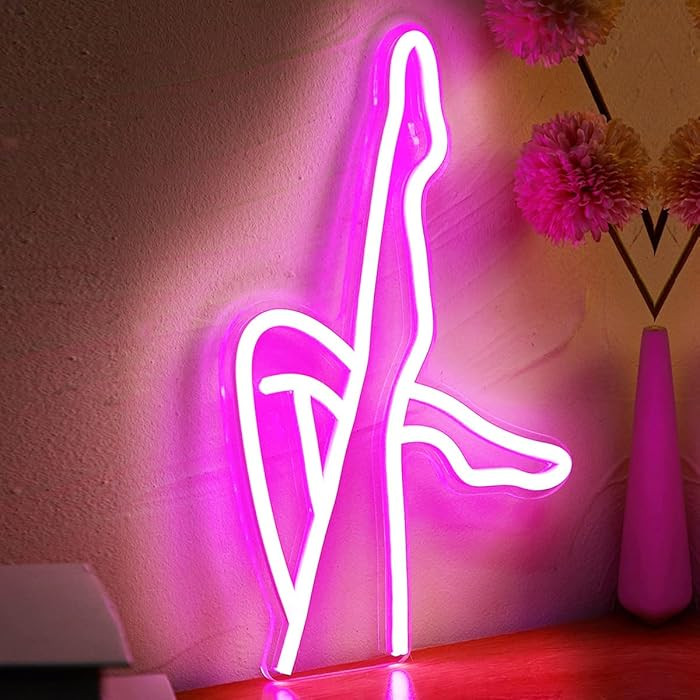 Pink LED Neon Sign Lady Neon Light For 3D Wall Art Decor lamp Neon Signs for Bedroom USB Powered ... | Amazon (US)