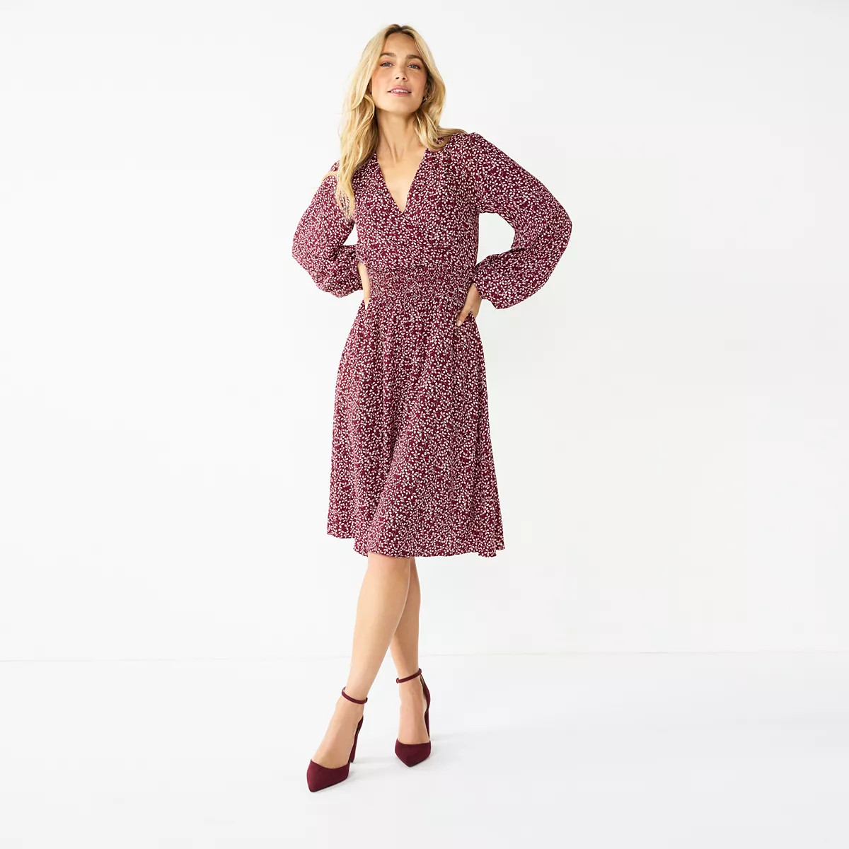 Women's DRAPER JAMES RSVP™ Clip Dot Fit & Flare Dress | Kohl's