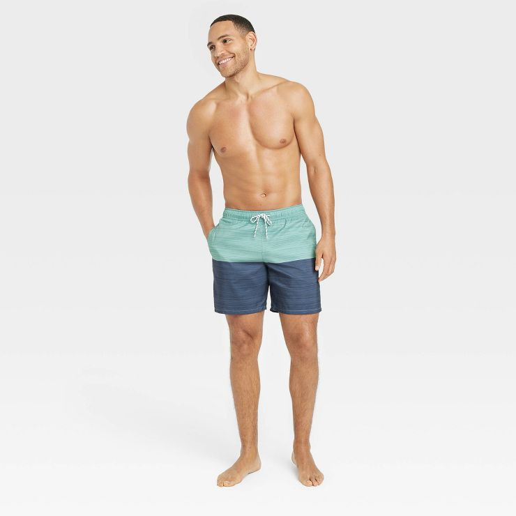 Men's 7" Colorblock Swim Trunks | Target