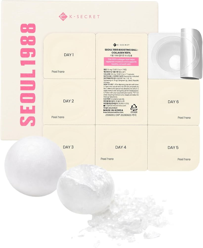 K-SECRET SEOUL 1988 Collagen Boosting Ball – Freeze-Dried 100% Hydrolyzed Collagen | Deep Hydra... | Amazon (US)