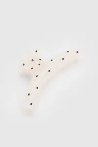 White Polka Dot Claw Clip | Boohoo | Boohoo.com (UK & IE)
