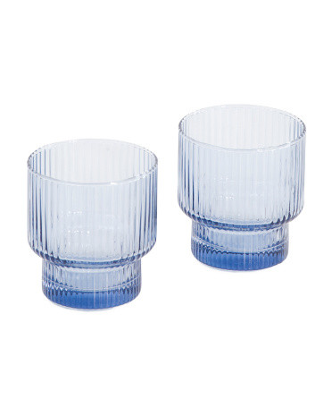 2pc Optic Double Old Fashioned Glass Set | TJ Maxx