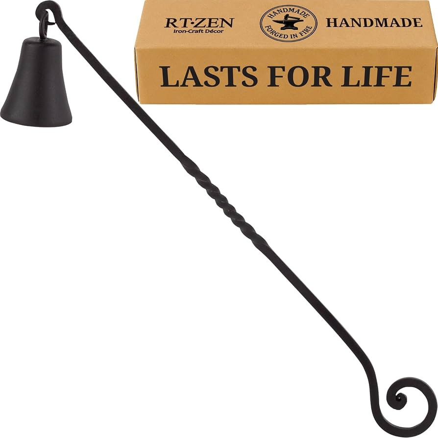 RTZEN Bell Candle Snuffer - Handcrafted Decorative Rustic Wrought Iron Candle Extinguisher Candle... | Amazon (CA)