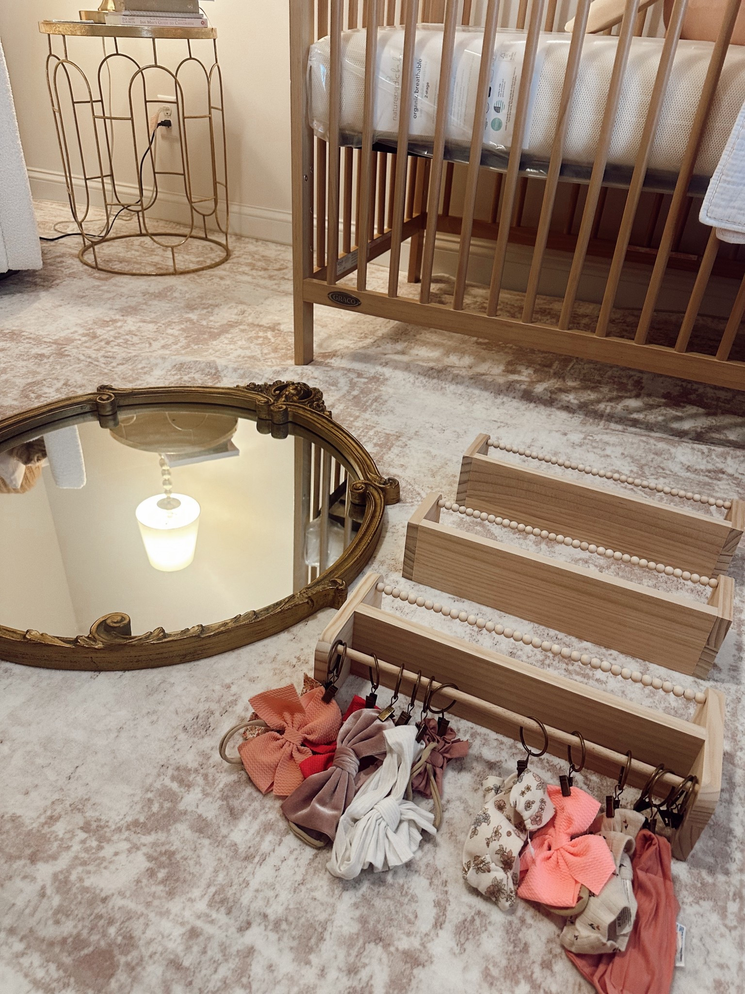 My great grandmas mirror, was passed down to my grandma, me, + now my little girlie! 💓🥹 honored to still have my great grandma living also! Such a blessing. She’s gonna love this! 

Nursery affordable finds | What to Hang Over Baby’s Dresser | Nursery Decor | Nursery Finds | Affordable Nursery 🎀✨🧸

#LTKU #LTKBaby #LTKHome