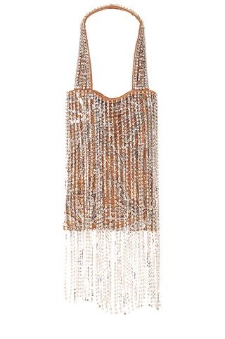retrofete Avery Crystal Bag in Nude & Silver from Revolve.com | Revolve Clothing (Global)