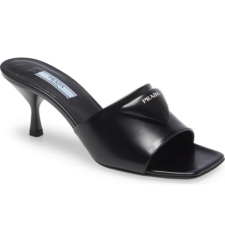 Prada Triangle Logo Slide Sandal | Nordstrom | Nordstrom