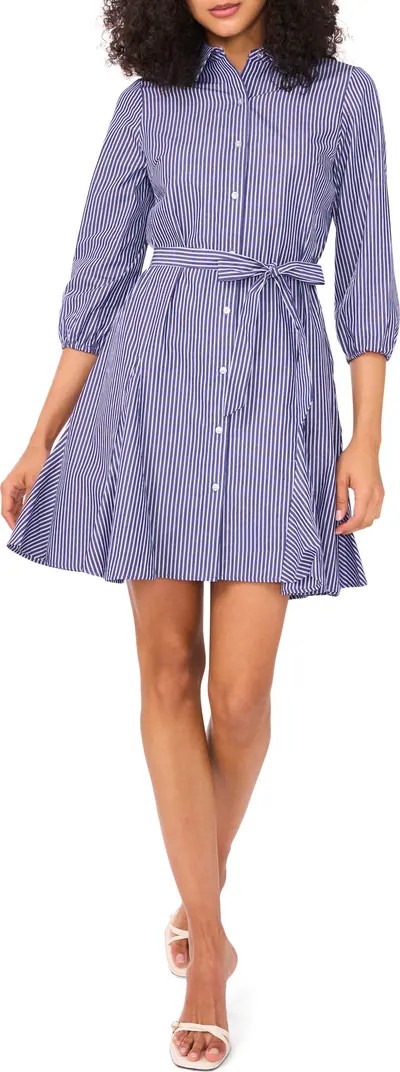 Halogen® Stripe Belted Shirtdress | Nordstrom | Nordstrom