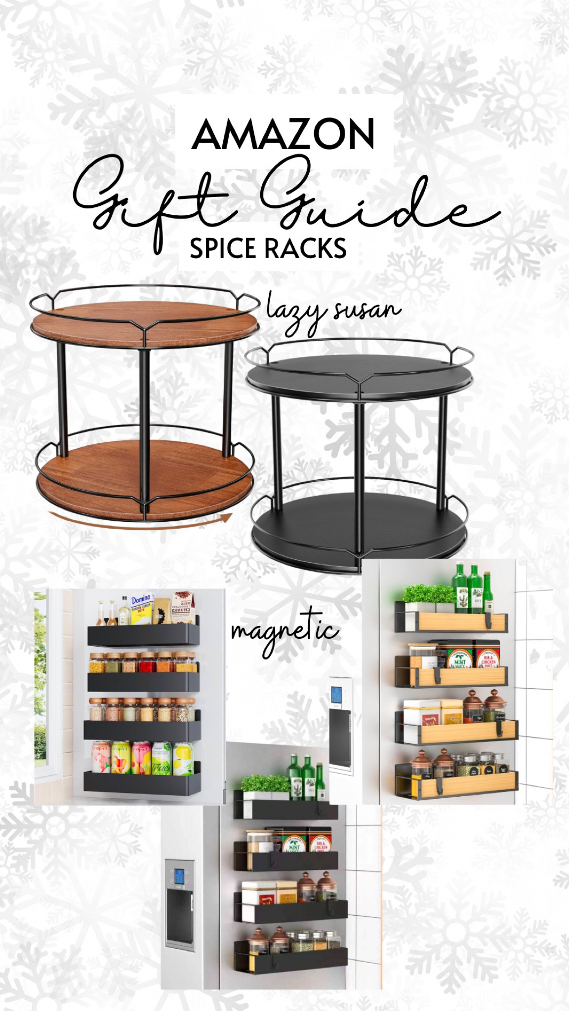 Perfect gifts for anyone who has a home and a kitchen! 🙃
Lazy Susan spice racks and magnetic shelves! 
Use the shelves in the kitchen or the laundry room!🤩

#LTKHome #LTKFindsUnder50 #LTKGiftGuide