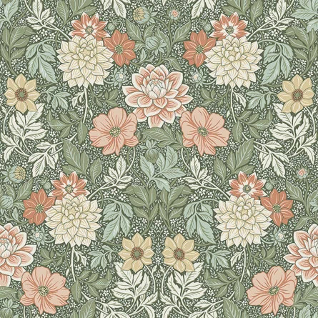 Dahlia Garden Abstract Wallpaper | Wayfair North America