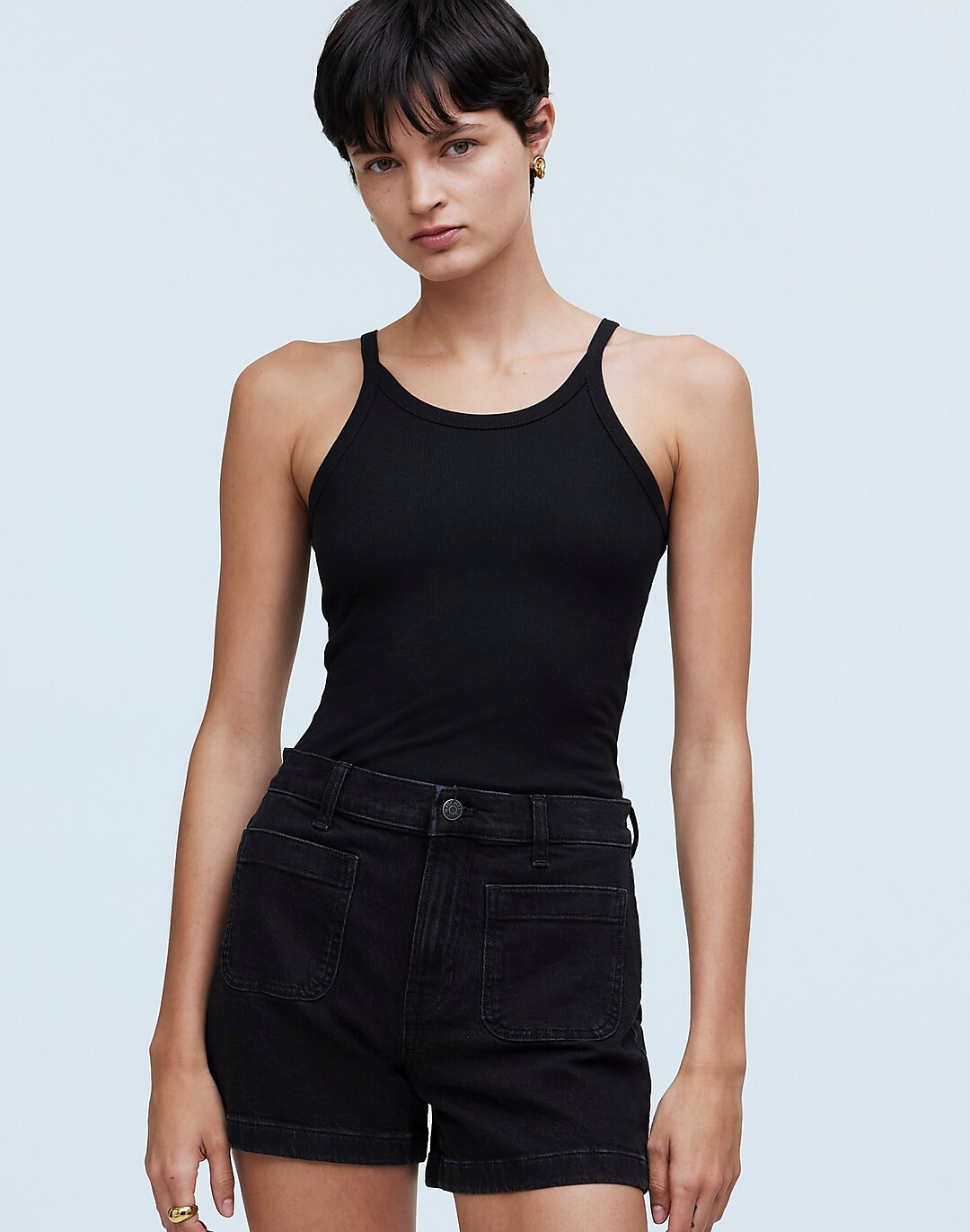 Patch-Pocket Denim Shorts in Sendhurst Wash | Madewell