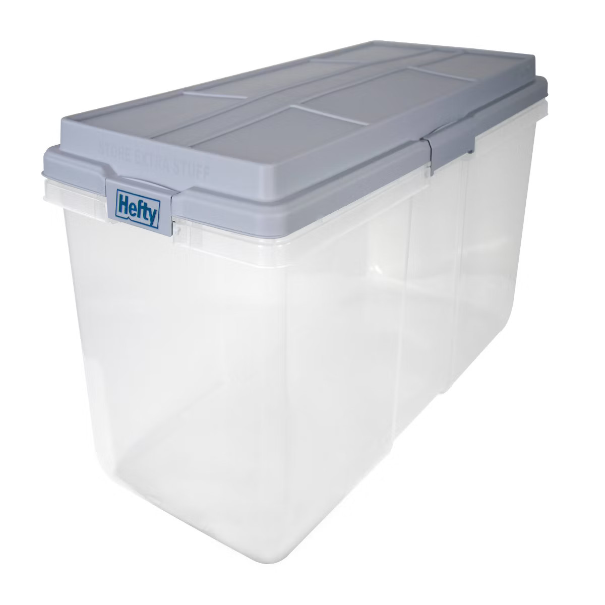 Hefty 113qt Hi-Rise Clear Tub: Plastic Storage Bin with Locking Handles & Snap Closure, Universal... | Target