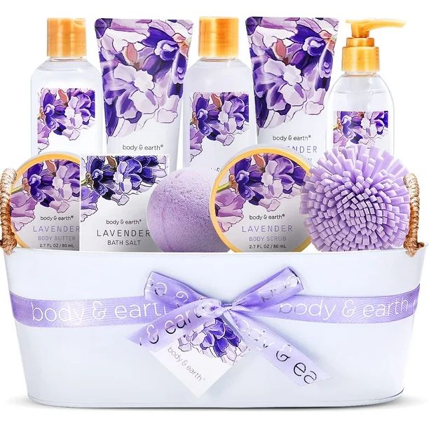 Spa Bath Gift Sets for Women, 11 Pcs Lavender Gift Baskets, Holiday Mothers Day Beauty Gifts for ... | Walmart (US)