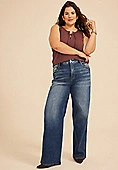 Plus Size Risen® High Rise Tummy Control Panel Wide Leg | Maurices