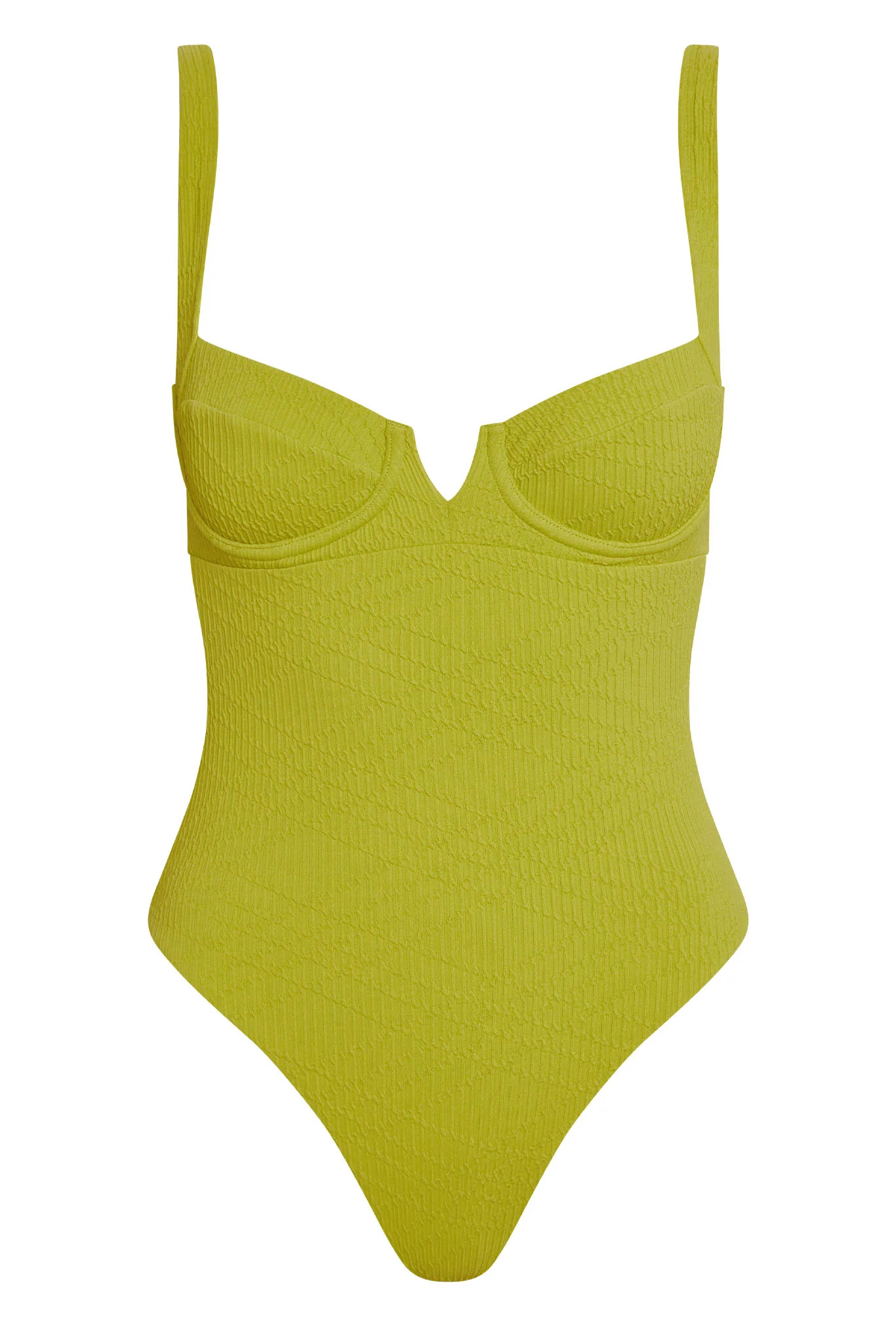 Clovelly One Piece - Chartreuse Summer Plaid | Monday Swimwear