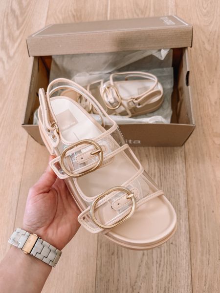 Cutest clear double strap sandals! Very comfy and run TTS 

#LTKfindsunder100 #LTKSeasonal #LTKshoecrush