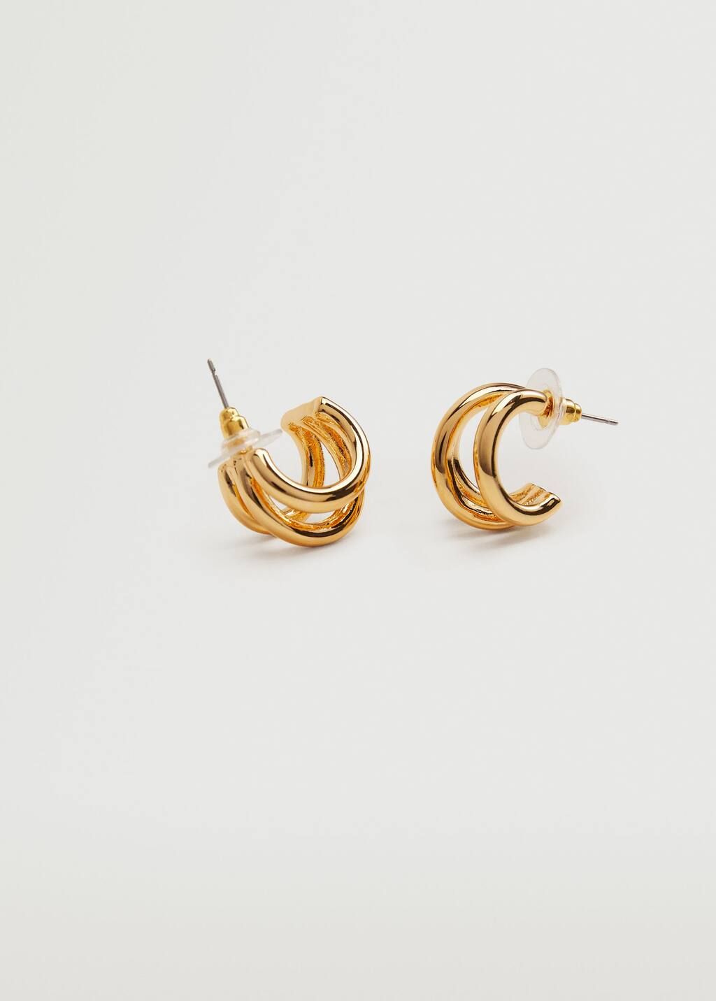 Metallic hoop earrings | MANGO (UK)