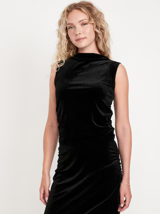 Mock-Neck Velvet Top | Old Navy (US)