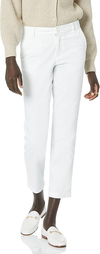 Amazon Essentials Women's Cropped Girlfriend Chino Pant (Available in Plus Size) | Amazon (US)