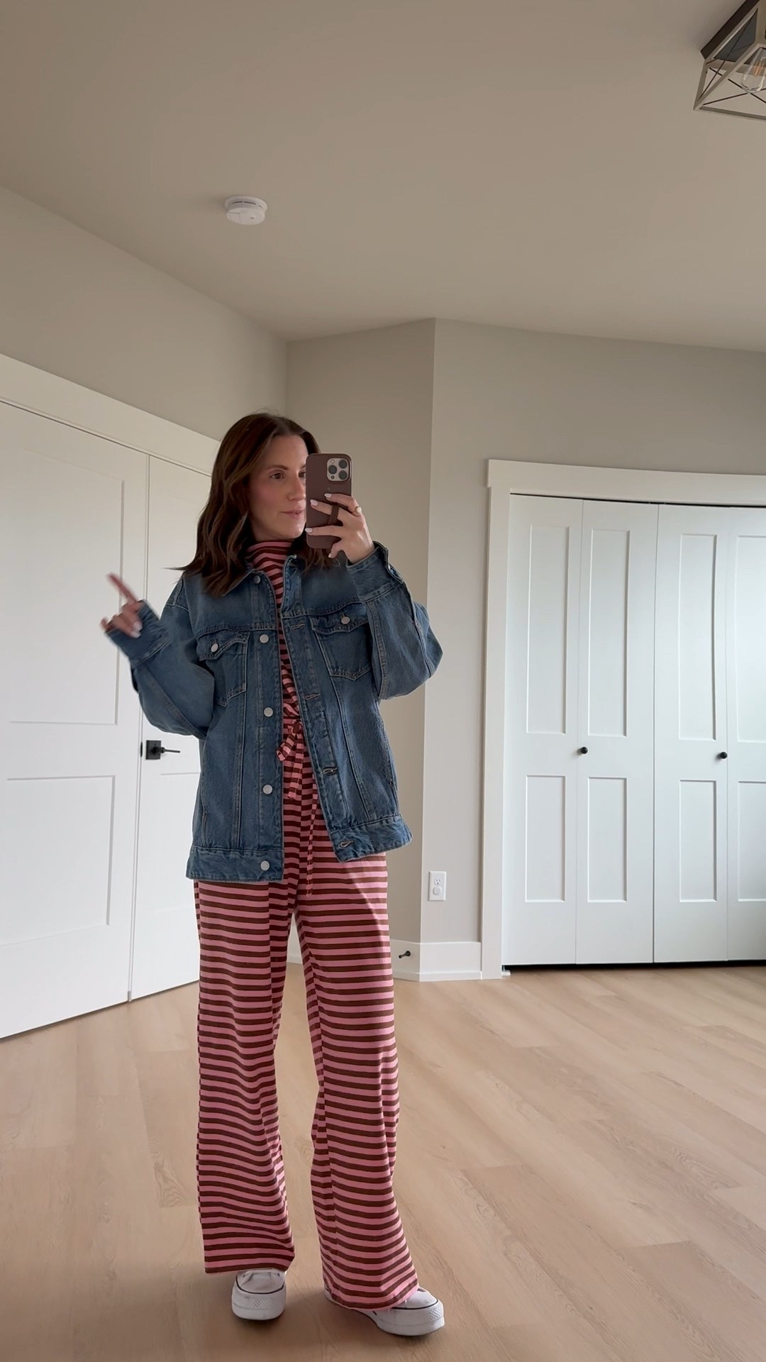 Casual Friday teacher outfit❤️ I love this Amazon set! It’s so comfortable and 95% cotton. I sized up to a medium and wearing a small denim jacket

Striped set | Valentine’s Day | denim jacket 

#LTKValentine