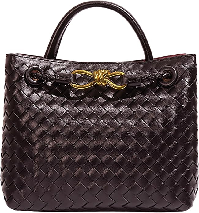 Woven Bags for Women Bowknot Small Tote Hobo Crossbody Bags PU Leather Handwoven Satchel Woven Pu... | Amazon (US)