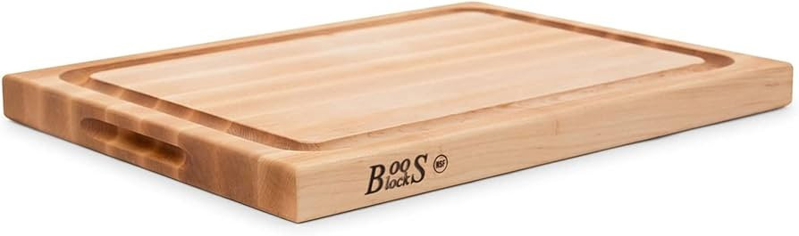 John Boos Reversible Cutting Board w Juice Groove, Chop-N-Slice, 20" x 15" x 1-1/2", Maple | Amazon (US)