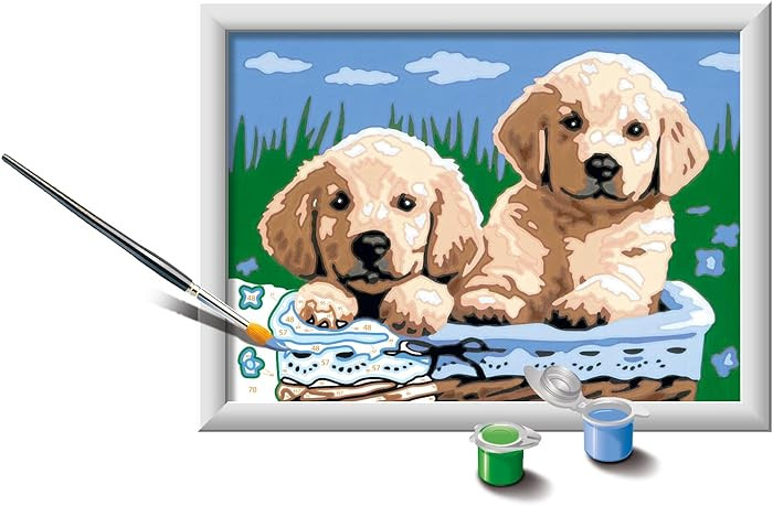 Ravensburger CreArt Cute Puppies Paint by Numbers Kit for Kids - 12023074 - Painting Arts and Cra... | Amazon (US)