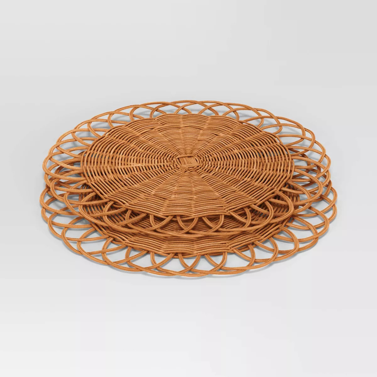 2pk.Woven Looped Rattan chargers - Threshold\u2122 | Target