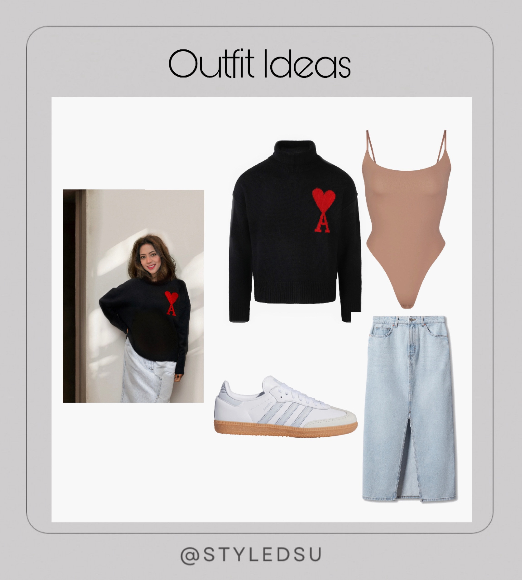 AMI PARIS SWEATER. 
Valentine’s Day Outfit. 
Valentine’s Day Sweater. 
Heart Sweater. 
Denim skirt. 
Skims bodysuit. 
New adidas samba. 
Denim skirt midi. 
Midi denim skirt. 
Midi jeans skirt. 
Hills Long Line Skirt in Practice
AGOLDE . 
AMI Paris - Ami de Coeur wool sweater. 
AMI PARIS . Black Ami De Cœur Sweater. Valentine’s day outfit. Valentine’s day sweater. ltk bump , ltk sale , ltk find , ltk baby, ltk curves, ltk family , ltk sale alert, ltk style tip , ltk under 100, ltk under 50. 

Sweater dress. 
Red long sleeve knit top. 
Gym jacket. 
Black knit top. Black long sleeve dress. 
White holiday top. Black long sleeve top. 
White sweater dress. 
Cut out sweater dress. 
Brown leather jacket. 
Fall cardigan. Green cardigan. Tan cardigan. Black off the shoulder dress. Black long sleeve off the shoulder dress. Black mini dress. Anine bing sweater . 
White cut out sweater. 
New in Revolve. 
outfit inspo, fashion inspo, content creator, basic style , style inspo , street style, fashion style, outfit inspo, parisian style, styling inspiration, 
capsule wardrobe, style inspo. 
Revolve . 
Revolve haul. 
Revolve under $100 . 
Revolve under $200 . 
Revolve under $500 . 


#LTKSeasonal #LTKSpringSale #LTKMostLoved